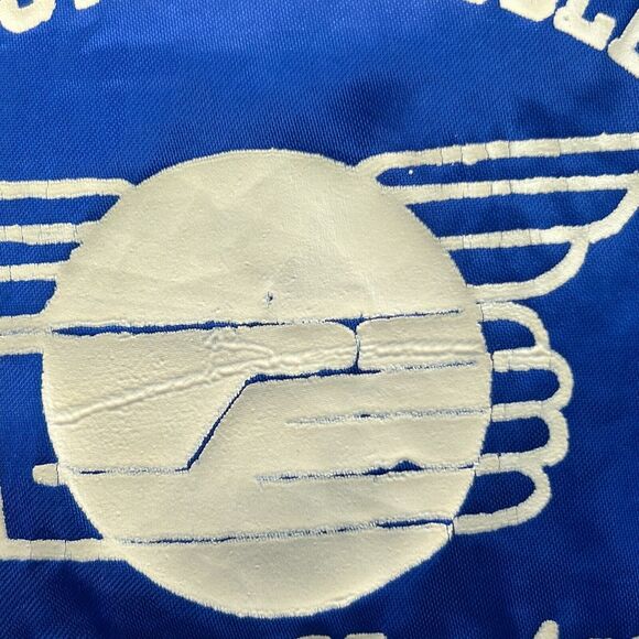 Vintage 90s Illinois State Handball Champions Satin Jacket IHA Blue XL X-Large - Picture 6 of 10